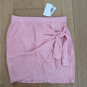 L*Space Asymmetrical Pink Wrap Skirt
